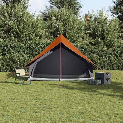 vidaXL Familienzelt mit Dach Grau und Orange 315 x 286 x 200 cm