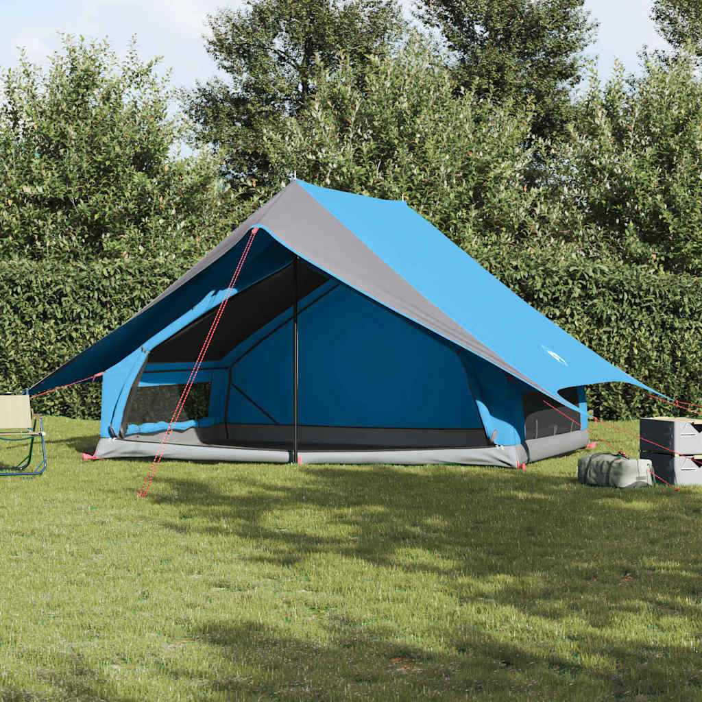 vidaXL Familienzelt mit Dach Blau und Grau 315 x 286 x 200 cm