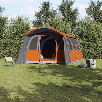 vidaXL Familienzelt mit Dach Grau und Orange 576 x 325 x 213 cm