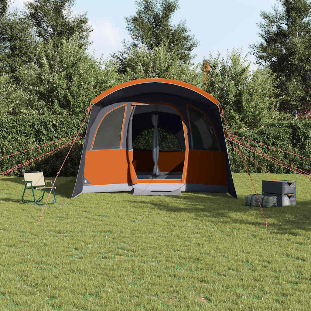 vidaXL Familienzelt mit Dach Grau und Orange 576 x 325 x 213 cm