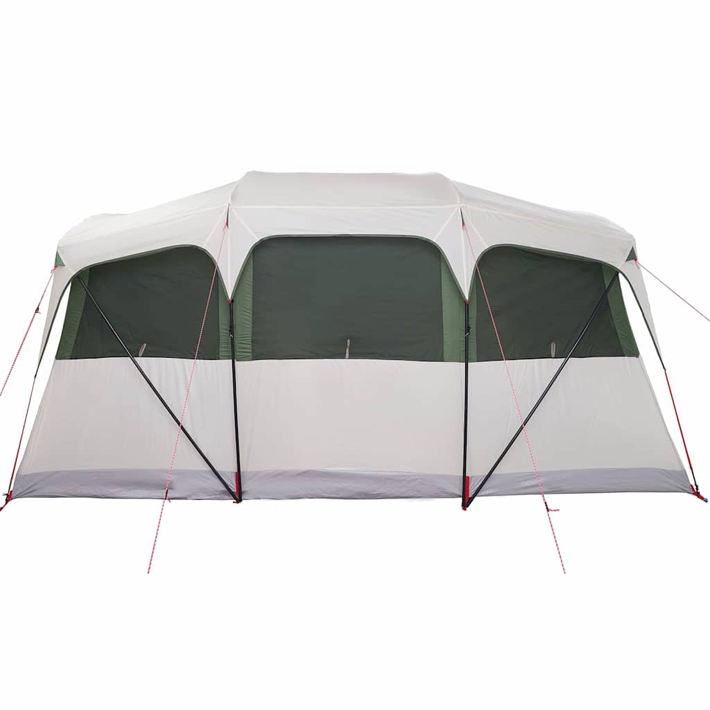 vidaXL Familienzelt mit Dach Weiß und Grün 435 x 255 x 216 cm