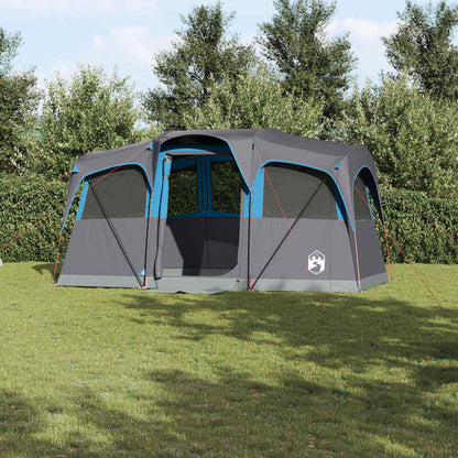 vidaXL Familienzelt mit Dach Blau und Grau 435 x 255 x 216 cm