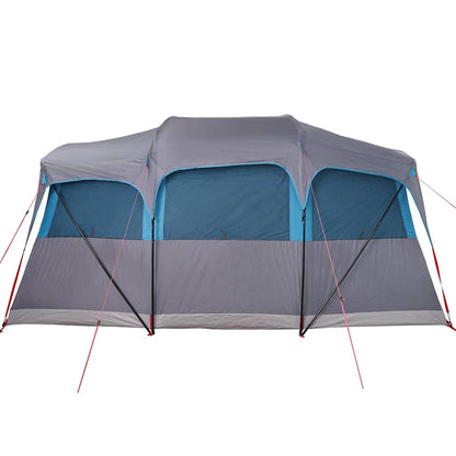 vidaXL Familienzelt mit Dach Blau und Grau 435 x 255 x 216 cm