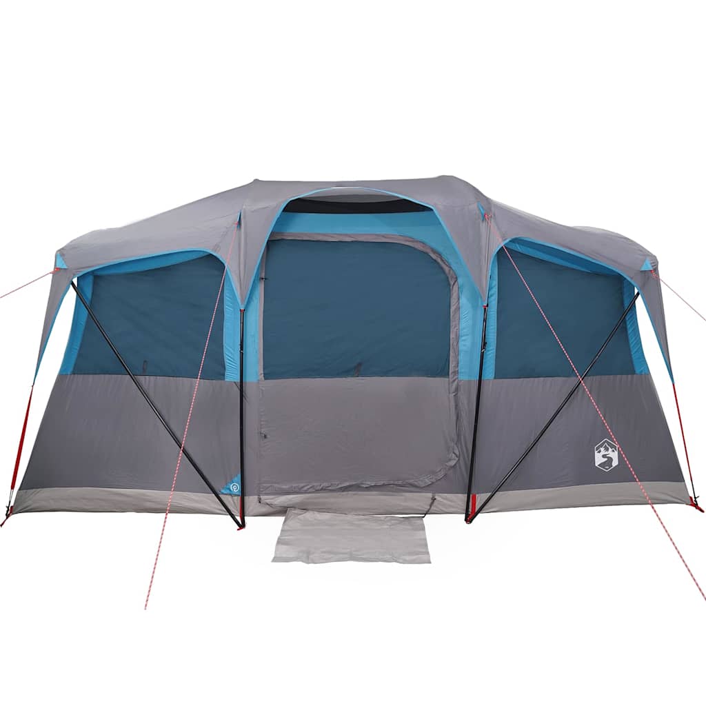 vidaXL Familienzelt mit Dach Blau und Grau 435 x 255 x 216 cm