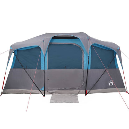 vidaXL Familienzelt mit Dach Blau und Grau 435 x 255 x 216 cm