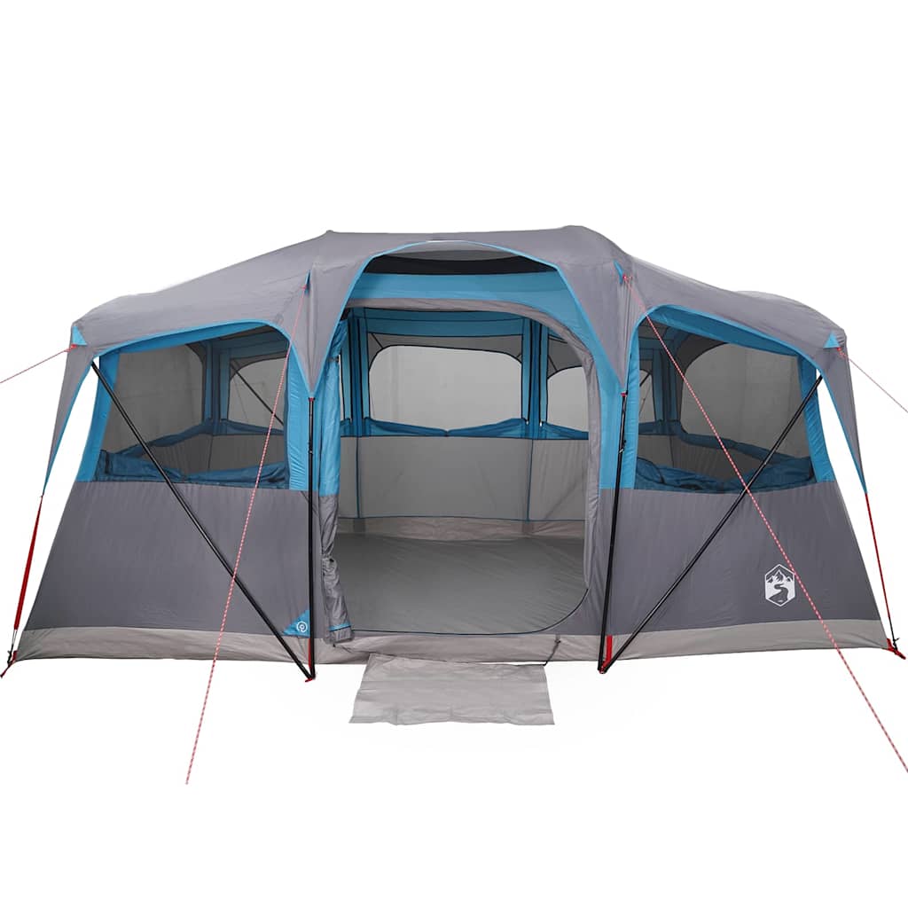 vidaXL Familienzelt mit Dach Blau und Grau 435 x 255 x 216 cm