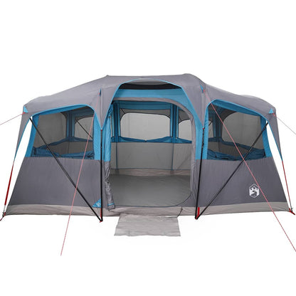 vidaXL Familienzelt mit Dach Blau und Grau 435 x 255 x 216 cm