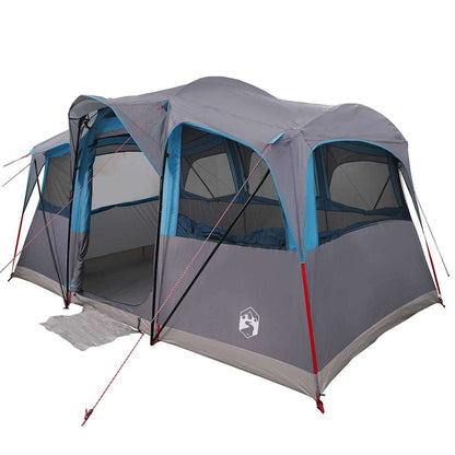 vidaXL Familienzelt mit Dach Blau und Grau 435 x 255 x 216 cm
