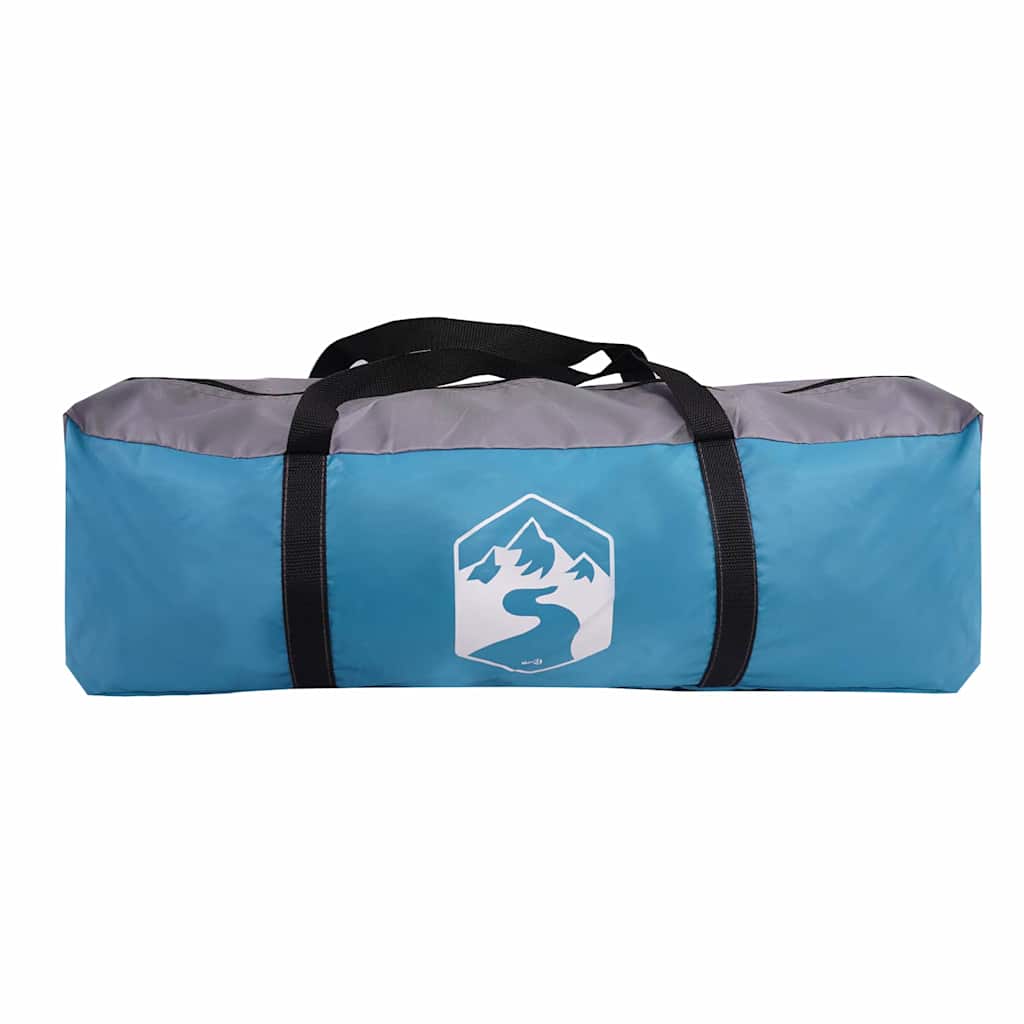 vidaXL Familienzelt Blau und Grau 620 x 322 x 240 cm Polyester