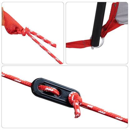 Familienzelt Grau und Orange 620 x 322 x 240 cm Polyester