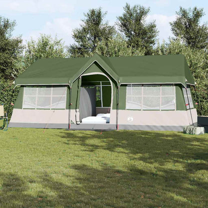 vidaXL Tente familiale avec toit Vert et beige 622 x 295 x 238 cm