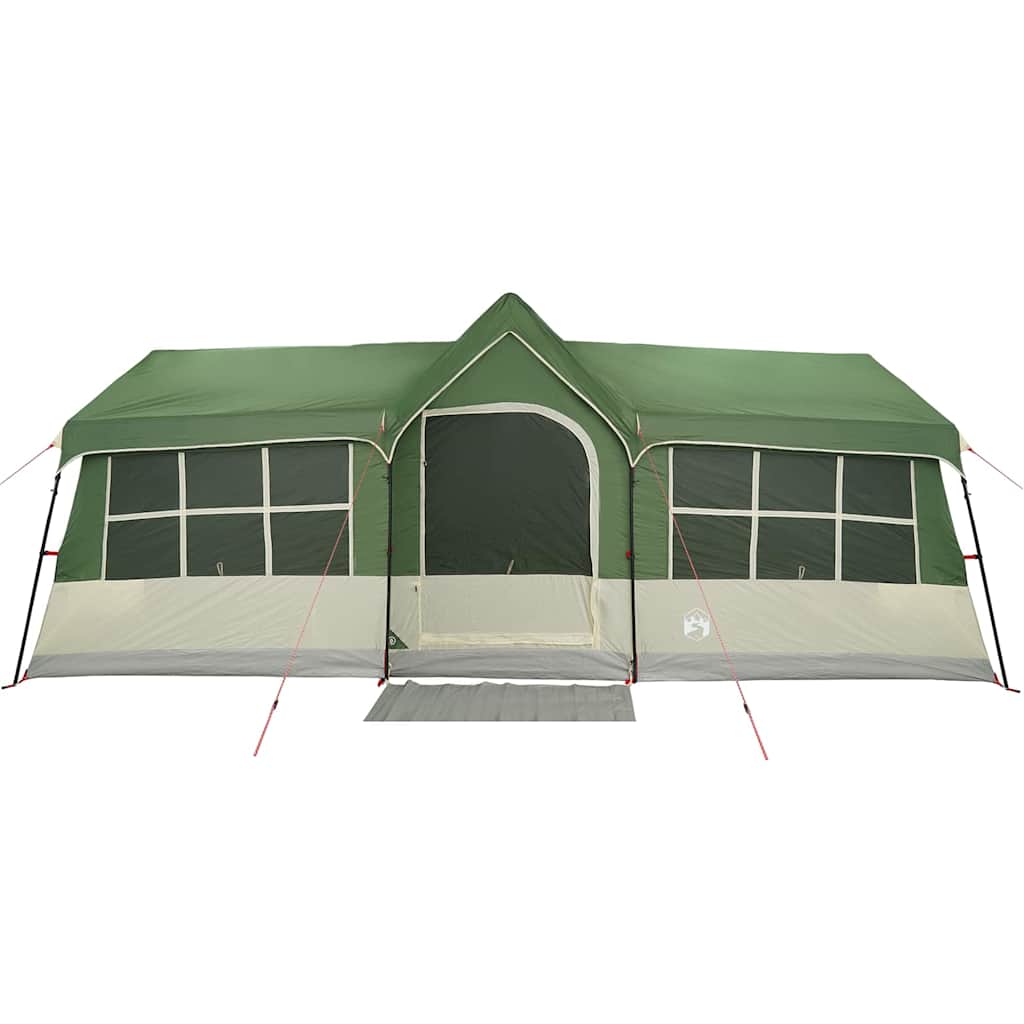 vidaXL Tente familiale avec toit Vert et beige 622 x 295 x 238 cm
