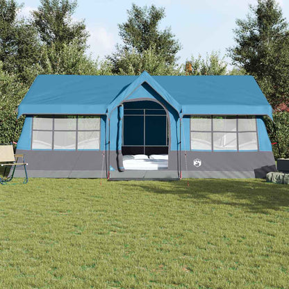 vidaXL Tente familiale avec toit bleu et gris 622 x 295 x 238 cm