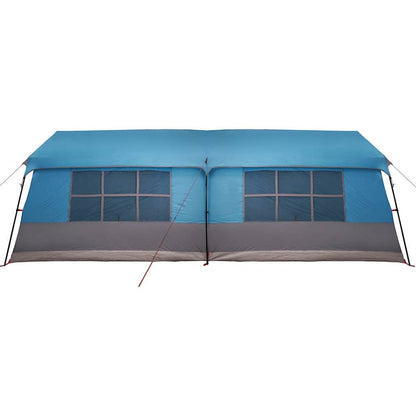 vidaXL Tente familiale avec toit bleu et gris 622 x 295 x 238 cm