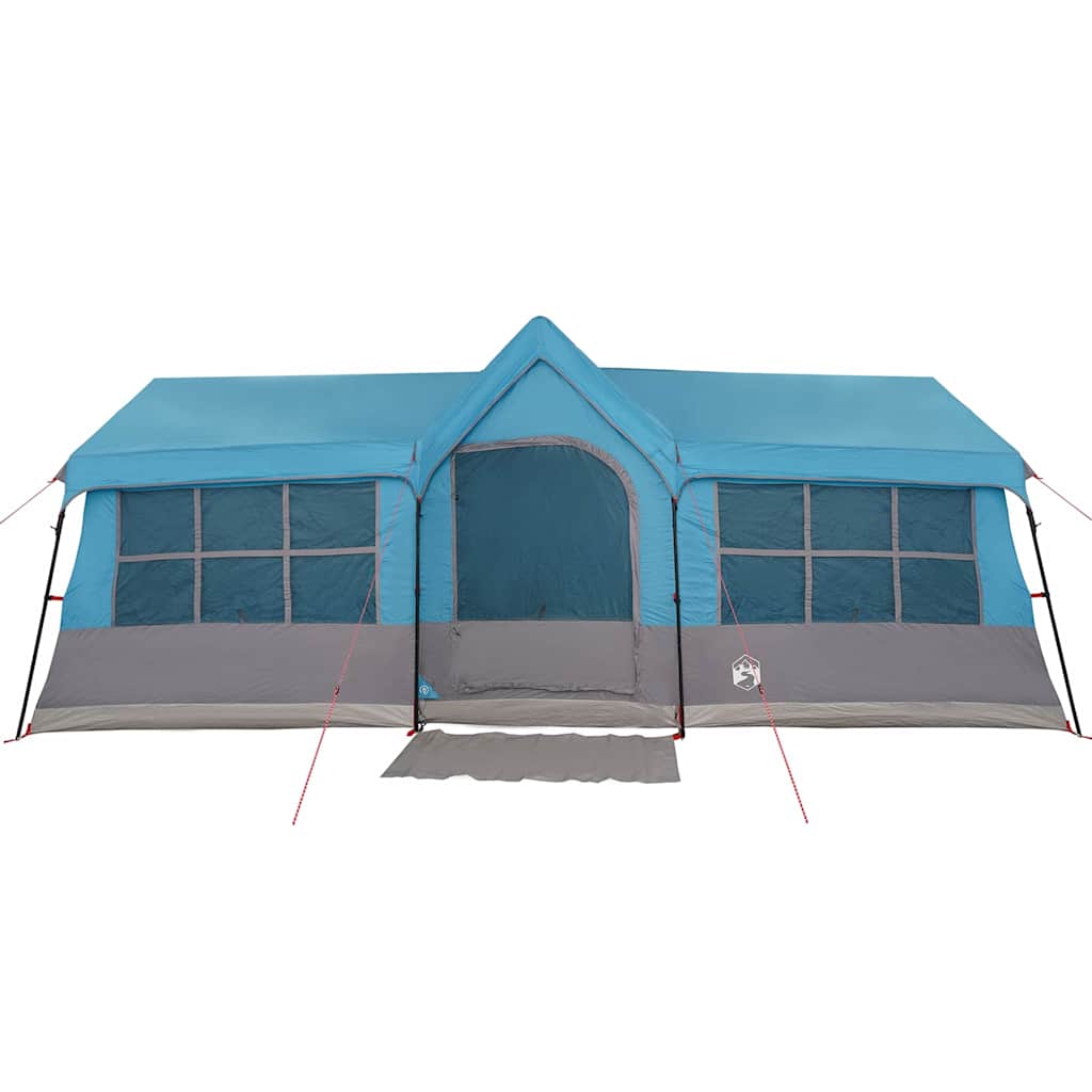 vidaXL Tente familiale avec toit bleu et gris 622 x 295 x 238 cm