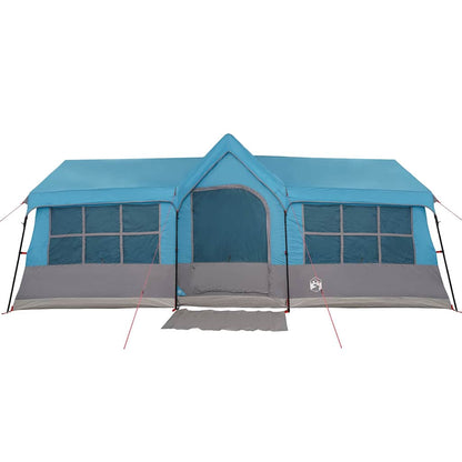 vidaXL Tente familiale avec toit bleu et gris 622 x 295 x 238 cm