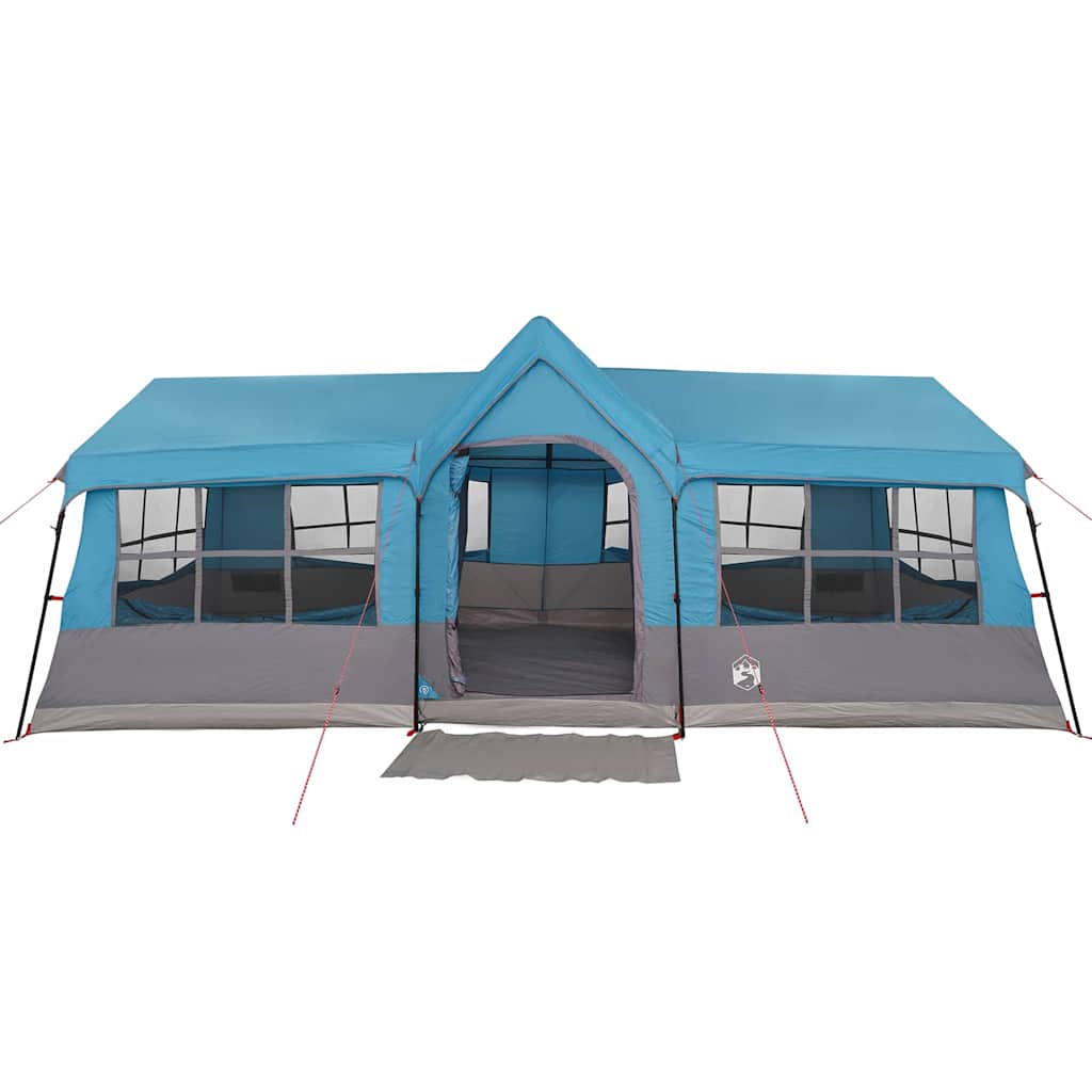vidaXL Tente familiale avec toit bleu et gris 622 x 295 x 238 cm