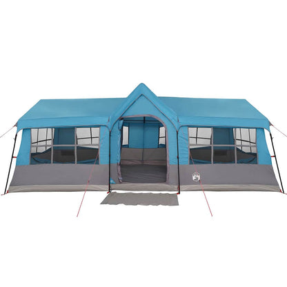 vidaXL Tente familiale avec toit bleu et gris 622 x 295 x 238 cm