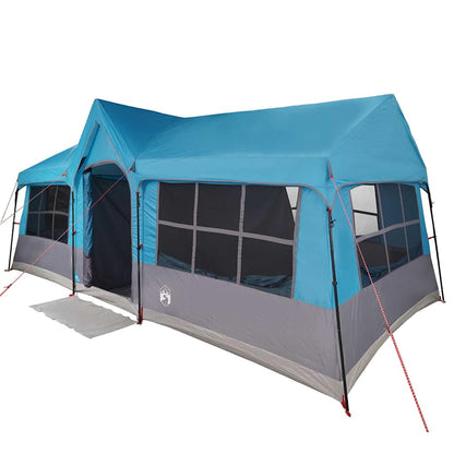 vidaXL Tente familiale avec toit bleu et gris 622 x 295 x 238 cm