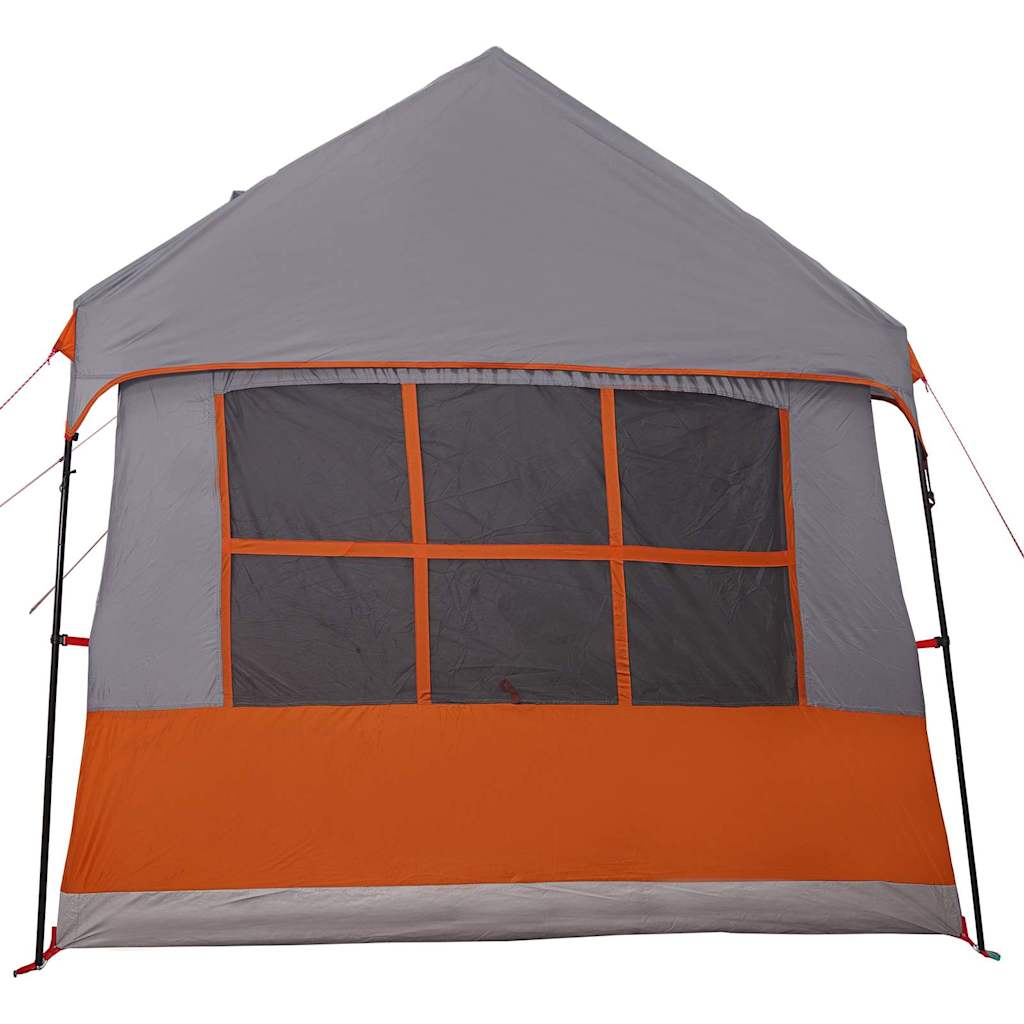 Tente familiale vidaXL avec toit gris et orange 622 x 295 x 238 cm