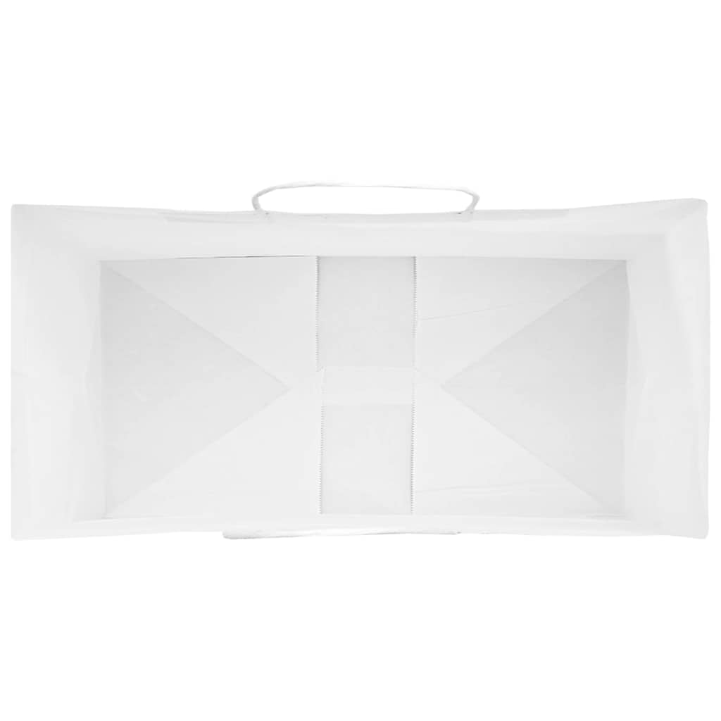 Papiertragetaschen 50 Stk. mit Henkeln Weiß 21x11x36 cm