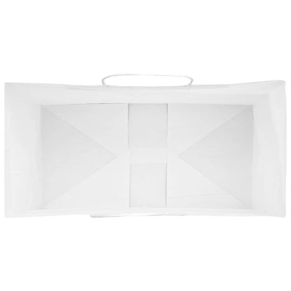 Papiertragetaschen 250 Stk. mit Henkeln Weiß 21x11x36 cm