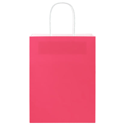 Papiertragetaschen 50 Stk. mit Henkeln Rosa 21x11x28 cm