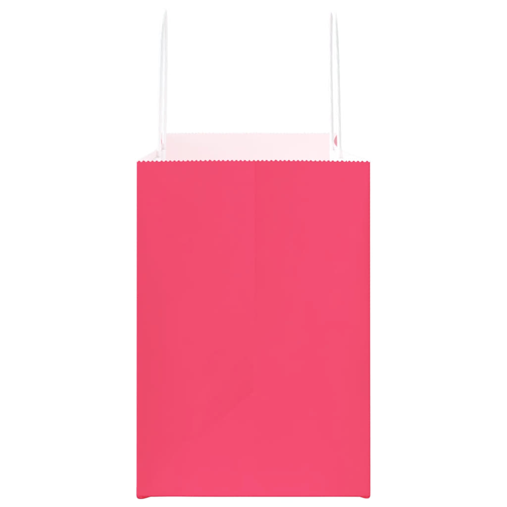 Papiertragetaschen 250 Stk. mit Henkeln Rosa 32x17x25 cm