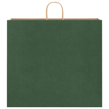 Papiertragetaschen 250 Stk. mit Henkeln Grün 54x15x49 cm