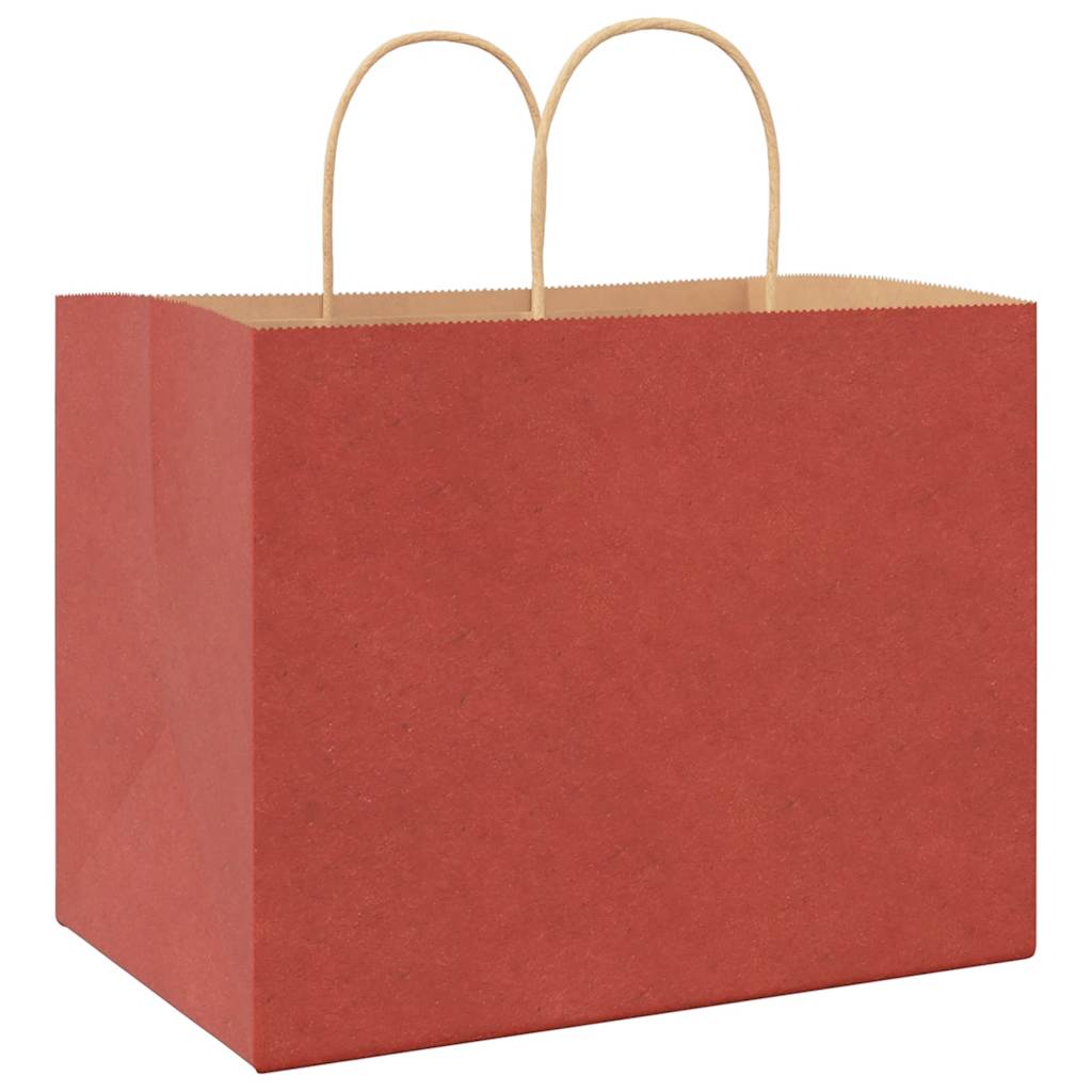Papiertragetaschen 250 Stk. mit Henkeln Rot 32x22x24 cm
