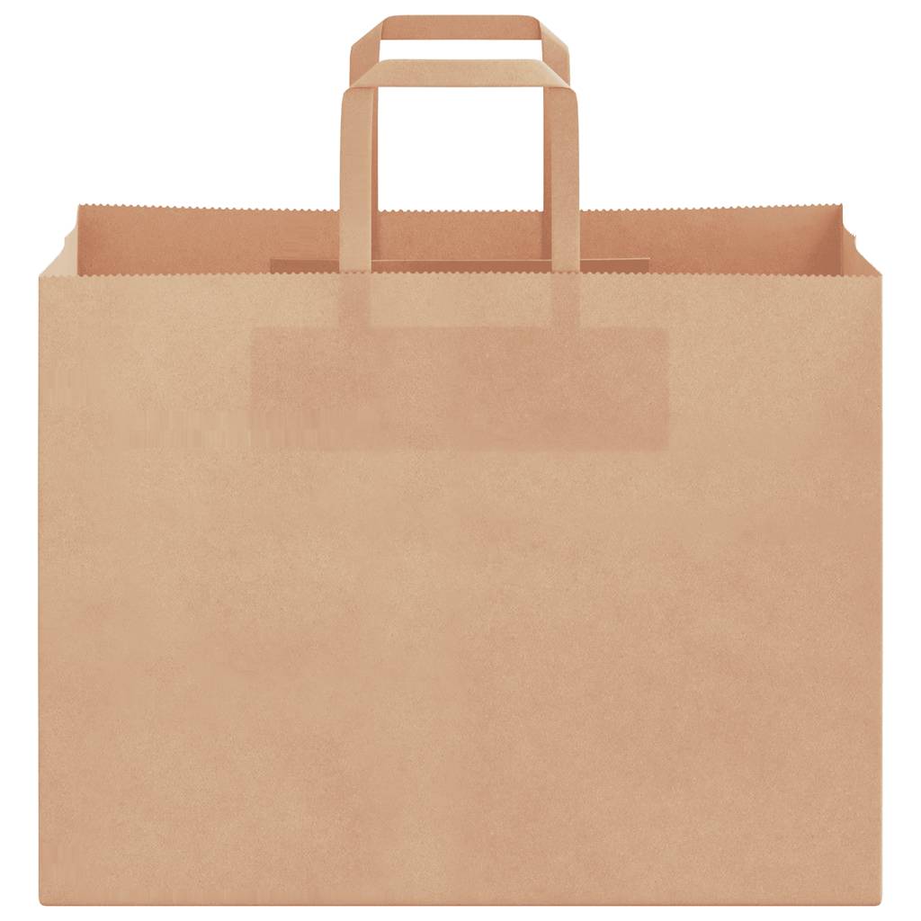 Papiertragetaschen 50 Stk. mit Henkeln Braun 32x17x25 cm