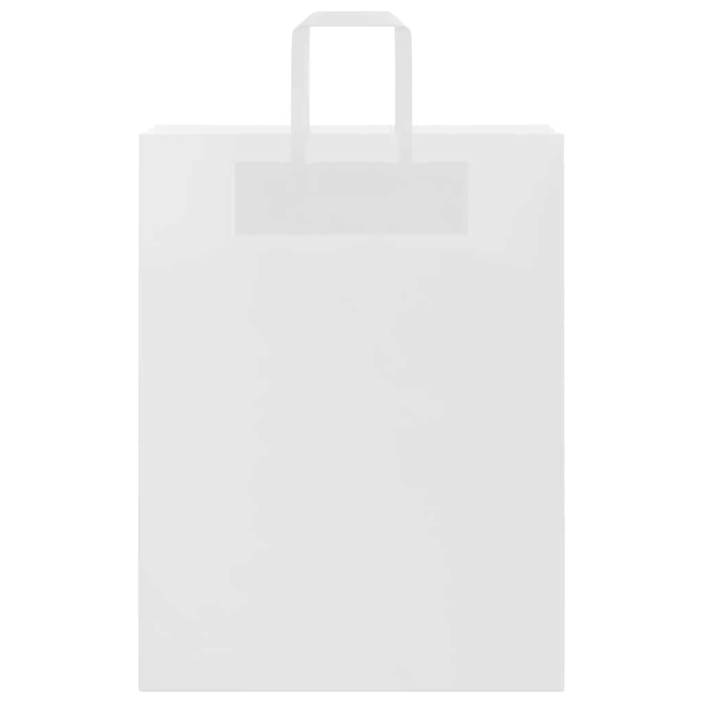 Papiertragetaschen 50 Stk. mit Henkeln Weiß 32x12x42 cm