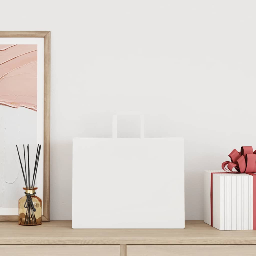 Papiertragetaschen 250 Stk. mit Henkeln Weiß 32x22x24 cm