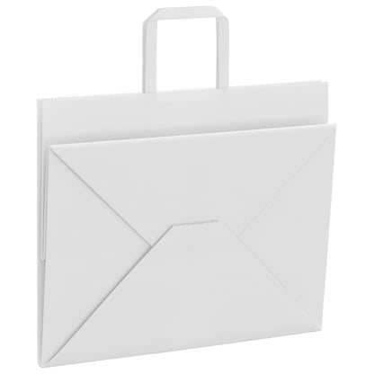 Papiertragetaschen 250 Stk. mit Henkeln Weiß 32x22x24 cm