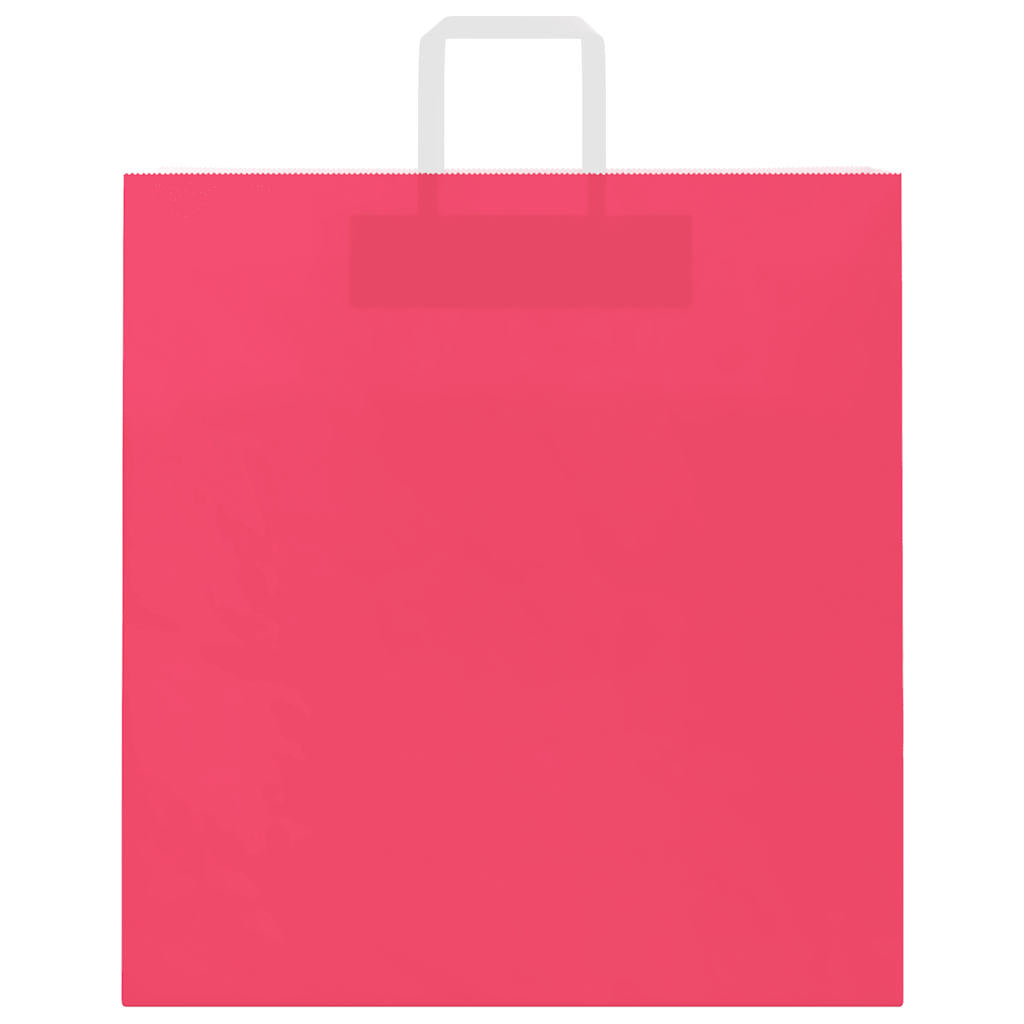 Papiertragetaschen 50 Stk. mit Henkeln Rosa 45x17x48 cm