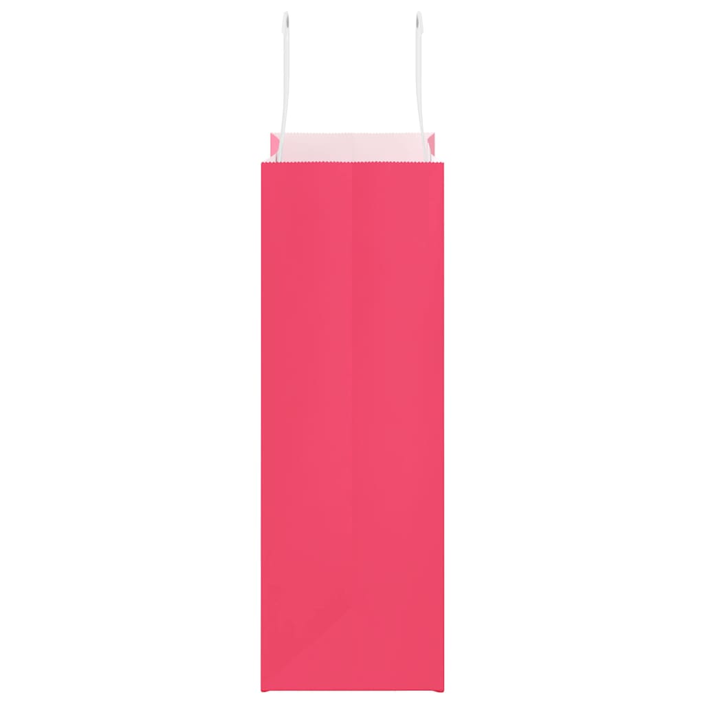 Papiertragetaschen 250 Stk. mit Henkeln Rosa 21x11x31 cm