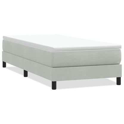 vidaXL Boxspringbett ohne Matratze Hellgrau 80x210 cm Samt