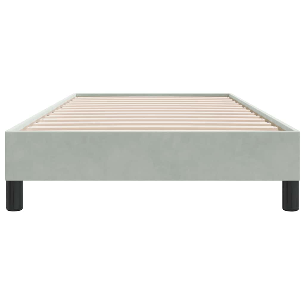 vidaXL Boxspringbett ohne Matratze Hellgrau 80x210 cm Samt