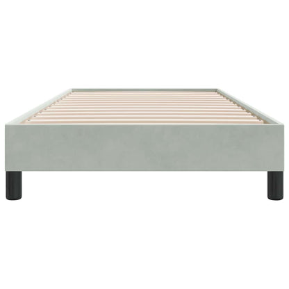 vidaXL Boxspringbett ohne Matratze Hellgrau 80x210 cm Samt