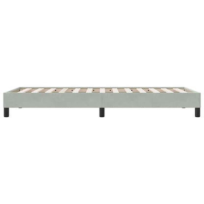 vidaXL Boxspringbett ohne Matratze Hellgrau 80x210 cm Samt