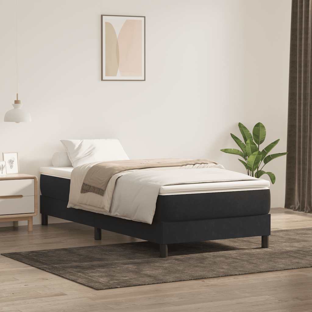vidaXL Boxspringbett ohne Matratze Schwarz 80x210 cm Samt