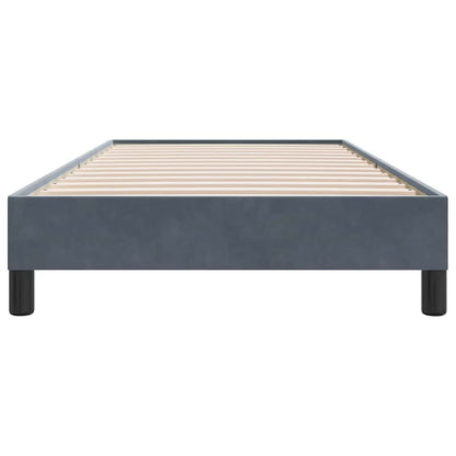 vidaXL Boxspringbett ohne Matratze Dunkelgrau 90x210 cm Samt