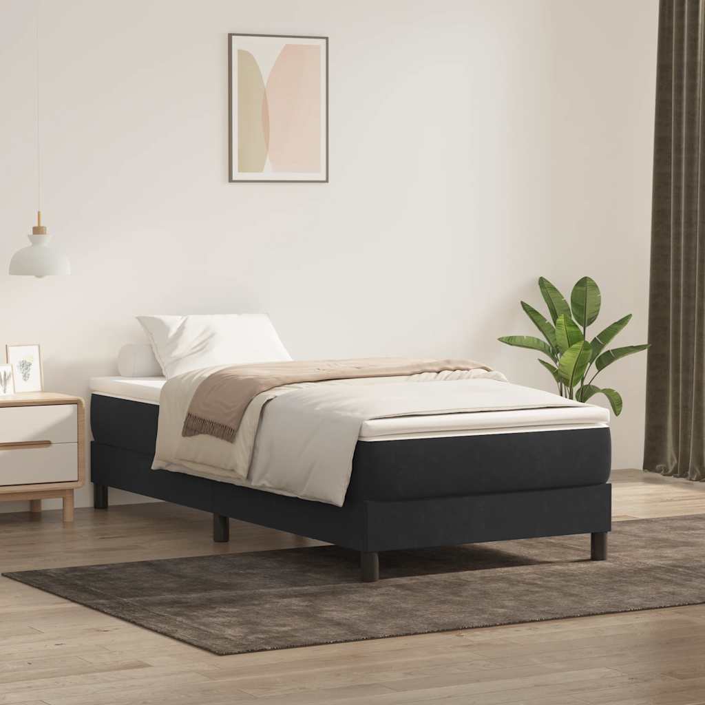 vidaXL Boxspringbett ohne Matratze Schwarz 100x210 cm Samt