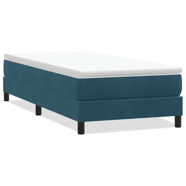 vidaXL Boxspringbett ohne Matratze Dunkelblau 100x210 cm Samt