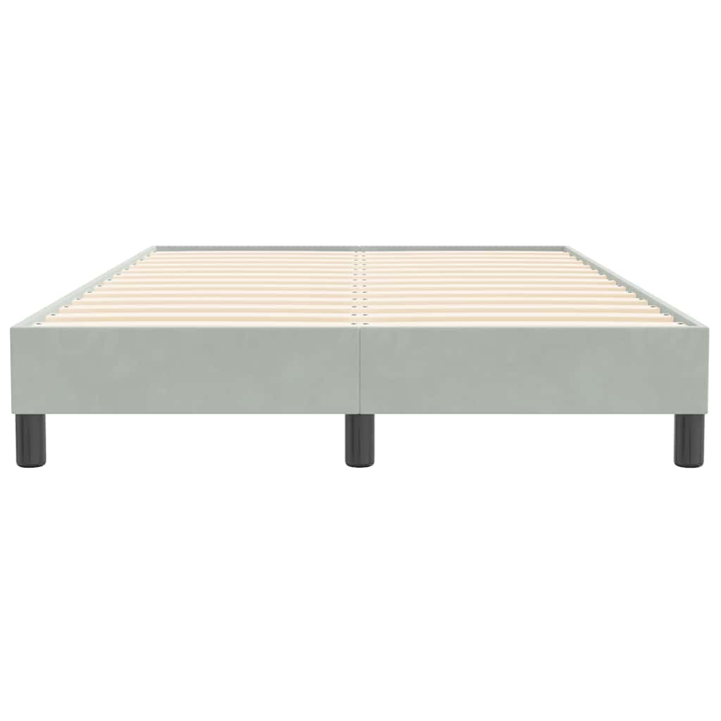 Boxspringbett ohne Matratze Hellgrau 120x210 cm Samt