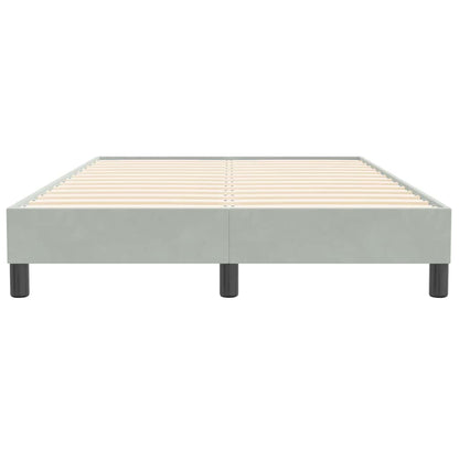 Boxspringbett ohne Matratze Hellgrau 120x210 cm Samt