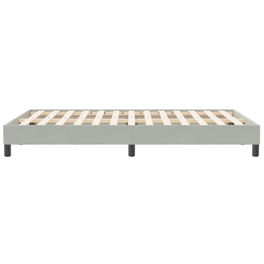 Boxspringbett ohne Matratze Hellgrau 120x210 cm Samt