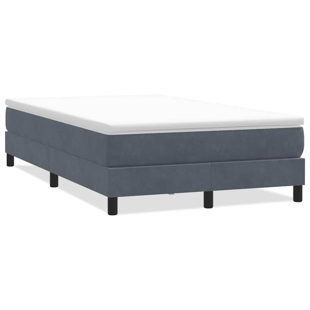 Boxspringbett ohne Matratze Dunkelgrau 120x210 cm Samt