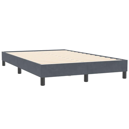 Boxspringbett ohne Matratze Dunkelgrau 120x210 cm Samt