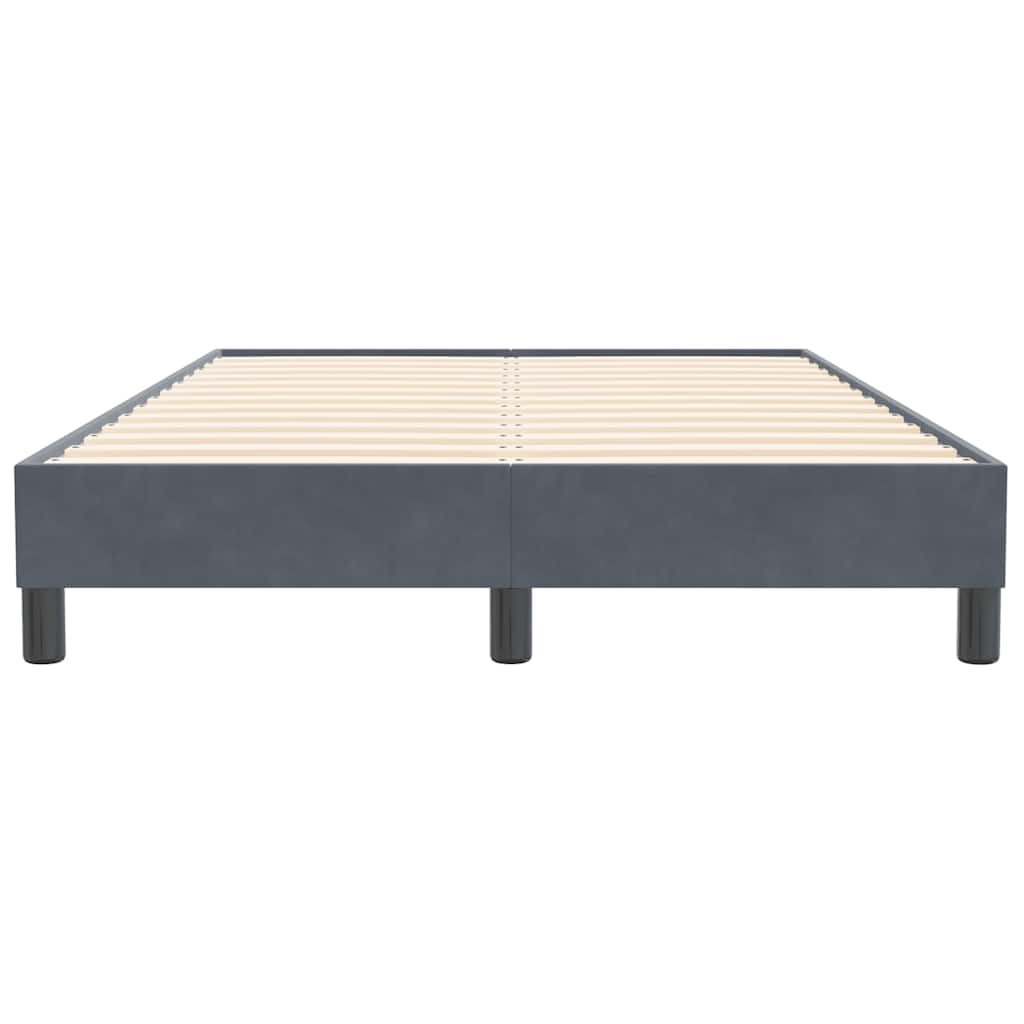 Boxspringbett ohne Matratze Dunkelgrau 120x210 cm Samt